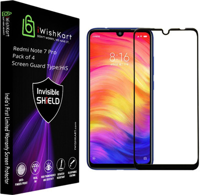 iWishKart Edge To Edge Screen Guard for Redmi Note 7 Pro , Xiaomi Redmi Note 7 Pro(Pack of 4)