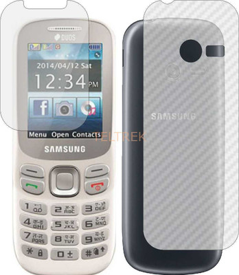 TELTREK Front and Back Screen Guard for SAMSUNG B313 (Front Matte Finish & Back 3d Carbon Fiber)(Pack of 2)