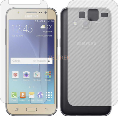 TELTREK Front and Back Screen Guard for SAMSUNG GALAXY J5 SM J500F (Front Matte Finish & Back 3d Carbon Fiber)(Pack of 2)
