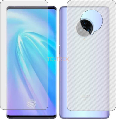 TELTREK Front and Back Screen Guard for VIVO NEX3 5G (Front Matte Finish & Back 3d Carbon Fiber)(Pack of 2)