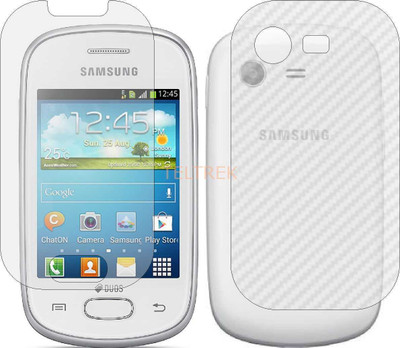 TELTREK Front and Back Screen Guard for SAMSUNG GALAXY STAR S5282 (Front Matte Finish & Back 3d Carbon Fiber)(Pack of 2)