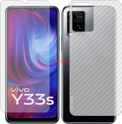 TELTREK Front and Back Screen Guard for VIVO V2109 (Front Matte Finish & Back 3d Carbon Fiber)(Pack of 2)