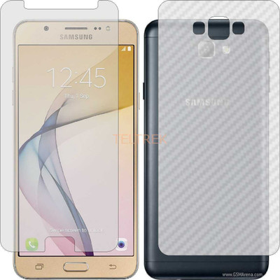 TELTREK Front and Back Screen Guard for SAMSUNG GALAXY ON 8 (Front Matte Finish & Back 3d Carbon Fiber)(Pack of 2)