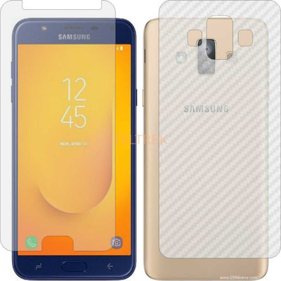 TELTREK Front and Back Screen Guard for SAMSUNG GALAXY J7 DUO 2018 (Front Matte Finish & Back 3d Carbon Fiber)(Pack of 2)