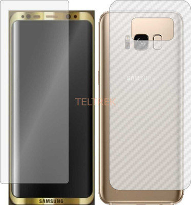 TELTREK Front and Back Screen Guard for SAMSUNG GALAXY S8 EDGE (Front Matte Finish & Back 3d Carbon Fiber)(Pack of 2)