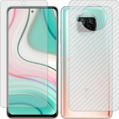 TELTREK Front and Back Screen Guard for MI 10I (Front Matte Finish & Back 3d Carbon Fiber)(Pack of 2)