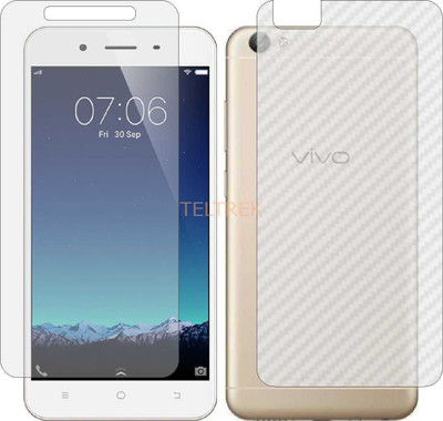 TELTREK Front and Back Screen Guard for VIVO Y66I (Front Matte Finish & Back 3d Carbon Fiber)(Pack of 2)