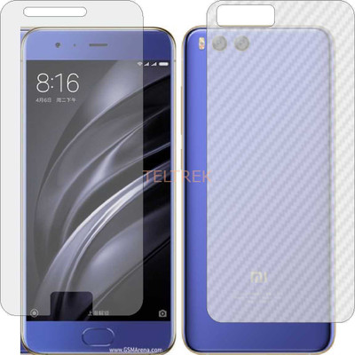 TELTREK Front and Back Screen Guard for XIAOMI MI 6 (Front Matte Finish & Back 3d Carbon Fiber)(Pack of 2)