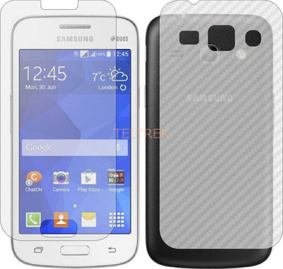 TELTREK Front and Back Screen Guard for SAMSUNG GALAXY STAR ADVANCE G350E (Front Matte Finish & Back 3d Carbon Fiber)(Pack of 2)