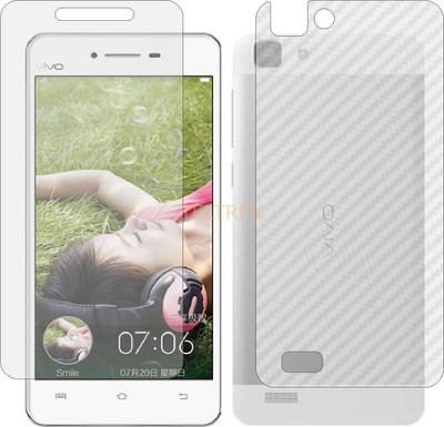 TELTREK Front and Back Screen Guard for VIVO Y27 (Front Matte Finish & Back 3d Carbon Fiber)(Pack of 2)