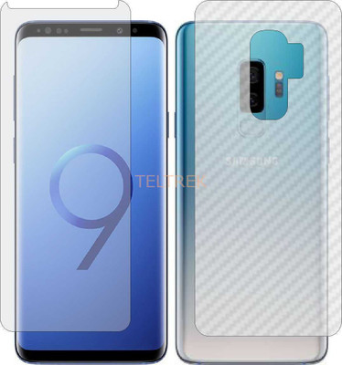 TELTREK Front and Back Screen Guard for SAMSUNG S9Plus (Front Matte Finish & Back 3d Carbon Fiber)(Pack of 2)