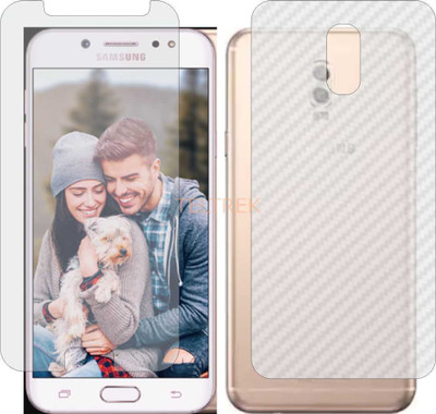 TELTREK Front and Back Screen Guard for SAMSUNG GALAXY J7 PLUS (Front Matte Finish & Back 3d Carbon Fiber)(Pack of 2)