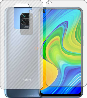 TELTREK Front and Back Screen Guard for MI NOTE 9 (Front Matte Finish & Back 3d Carbon Fiber)(Pack of 2)