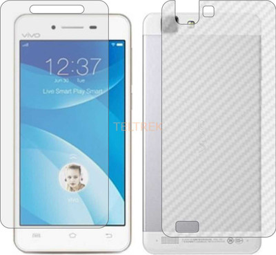 TELTREK Front and Back Screen Guard for VIVO V1 (Front Matte Finish & Back 3d Carbon Fiber)(Pack of 2)
