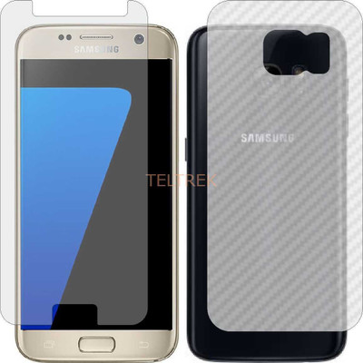 TELTREK Front and Back Screen Guard for SAMSUNG GALAXY S7 (Front Matte Finish & Back 3d Carbon Fiber)(Pack of 2)