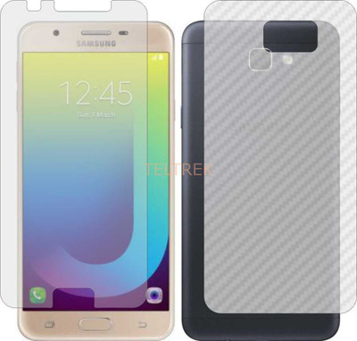 TELTREK Front and Back Screen Guard for SAMSUNG G611FF GALAXY J7 PRIME 2 (Front Matte Finish & Back 3d Carbon Fiber)(Pack of 2)