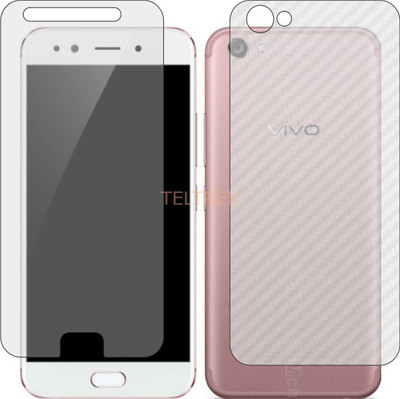 TELTREK Front and Back Screen Guard for VIVO X9S (Front Matte Finish & Back 3d Carbon Fiber)(Pack of 2)