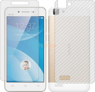 TELTREK Front and Back Screen Guard for VIVO Y35 (Front Matte Finish & Back 3d Carbon Fiber)(Pack of 2)