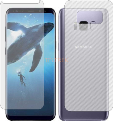 TELTREK Front and Back Screen Guard for SAMSUNG GALAXY S8 PLUS (Front Matte Finish & Back 3d Carbon Fiber)(Pack of 2)