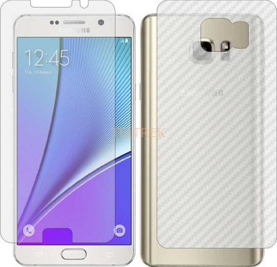 TELTREK Front and Back Screen Guard for SAMSUNG GALAXY NOTE 5 DUOS (Front Matte Finish & Back 3d Carbon Fiber)(Pack of 2)