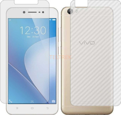 TELTREK Front and Back Screen Guard for VIVO Y66 (Front Matte Finish & Back 3d Carbon Fiber)(Pack of 2)