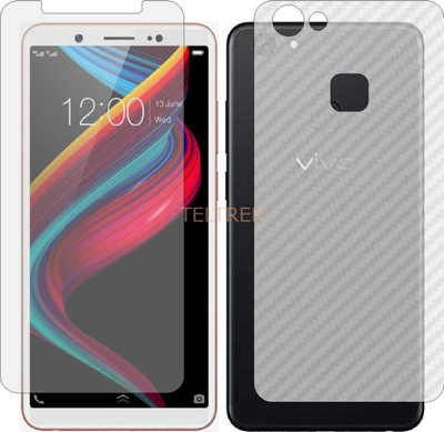 TELTREK Front and Back Screen Guard for VIVO Z 10 (Front Matte Finish & Back 3d Carbon Fiber)(Pack of 2)