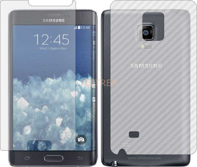 TELTREK Front and Back Screen Guard for SAMSUNG N9150 NOTE EDGE (Front Matte Finish & Back 3d Carbon Fiber)(Pack of 2)