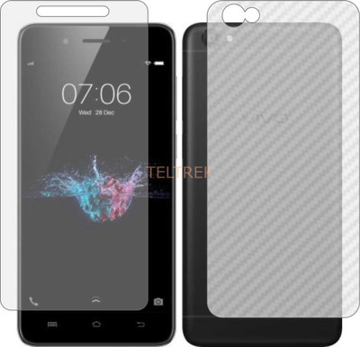 TELTREK Front and Back Screen Guard for VIVO 1610 (Front Matte Finish & Back 3d Carbon Fiber)(Pack of 2)