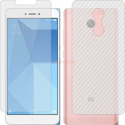 Fasheen Front and Back Tempered Glass for MI REDMI NOTE 4X (Front Matte Finish & Back 3d Carbon Fiber)(Pack of 2)