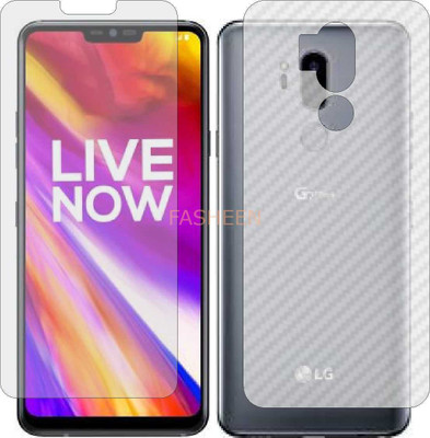 Fasheen Front and Back Tempered Glass for LG G7 PLUS THINQ (Front Matte Finish & Back 3d Carbon Fiber)(Pack of 2)