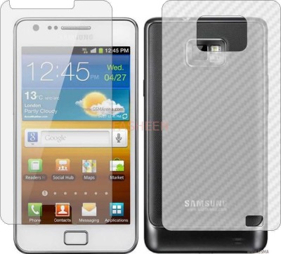 Fasheen Front and Back Tempered Glass for I9100 SAMSUNG GALAXY S 2 (Front Matte Finish & Back 3d Carbon Fiber)(Pack of 2)