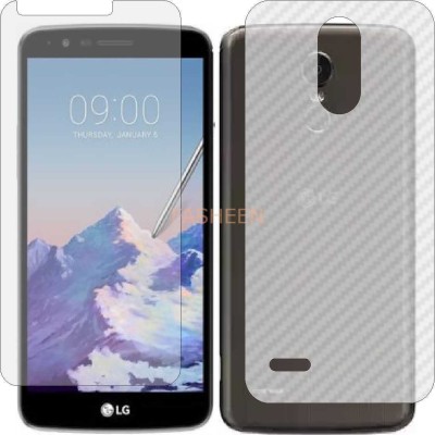 Fasheen Front and Back Tempered Glass for LG STYLUS 3 (Front Matte Finish & Back 3d Carbon Fiber)(Pack of 2)