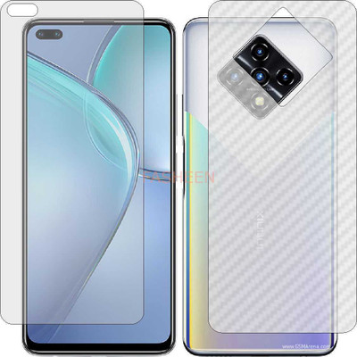 Fasheen Front and Back Tempered Glass for INFINIX ZERO 8 (Front Matte Finish & Back 3d Carbon Fiber)(Pack of 2)