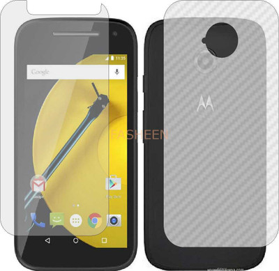 Fasheen Front and Back Tempered Glass for MOTO E 2ND GEN (Front Matte Finish & Back 3d Carbon Fiber)(Pack of 2)
