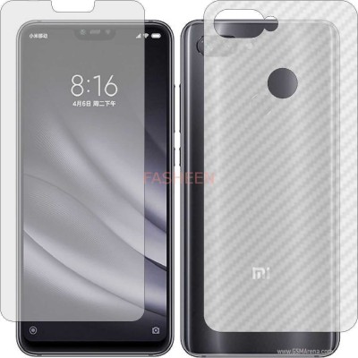 Fasheen Front and Back Tempered Glass for XIAOMI MI 8 LITE (Front Matte Finish & Back 3d Carbon Fiber)(Pack of 2)