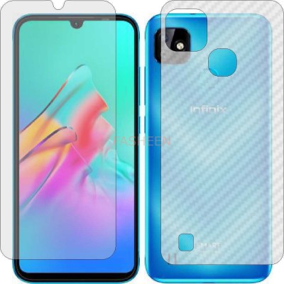 Fasheen Front and Back Tempered Glass for INFINIX SMART HD 2021 (Front Matte Finish & Back 3d Carbon Fiber)(Pack of 2)