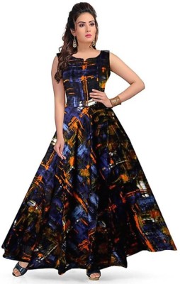 City Craft Anarkali Gown(Black)