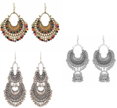 Samridhi DC Elite Oxidised Silver Earring German Silver Drops & Danglers