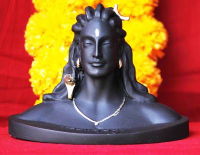 BECKON VENTURE Handcrafted Adiyogi Shiva Statue for home decor|God idols for car dashboard| adiyogi statue for car dashboard, gifts And home|Shiva statue in Religious Idols|Lord shiva idols in Spiritual &amp; Festive Décor|decoration items for house|handicraft home decor|showpiece figurine |table decoration items|home decor showpieces|Decorative items for room in Racks &amp; Shelves|handicraft items |statues|statue of gods |statue for car|statue for home|Showpieces &amp;Figurines|showpiece gift sets|showpiece for living room |showpieces in home| Decorative Showpiece  -  11.5 cm  (Polyresin, Black)