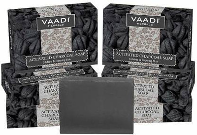 VAADI HERBALS Pack Of 6 Activated Charcoal Soap(6 x 75 g)