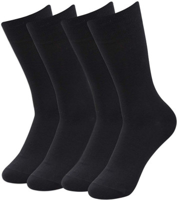 FeetStreet Men Solid Calf Length(Pack of 4)