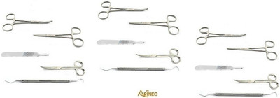ARINEO 5 PCS. SURGICAL INSTRUMENT SET Utility Forceps PACK OF 3 Utility Forceps