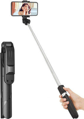 G2L Bluetooth Selfie Stick For Tiktok Making Photoshoot Monopod Bluetooth Selfie Stick(Black, Remote Included)