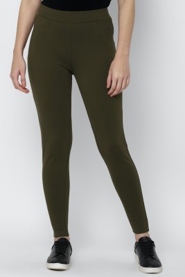 Allen Solly Regular Fit Women Green Trousers