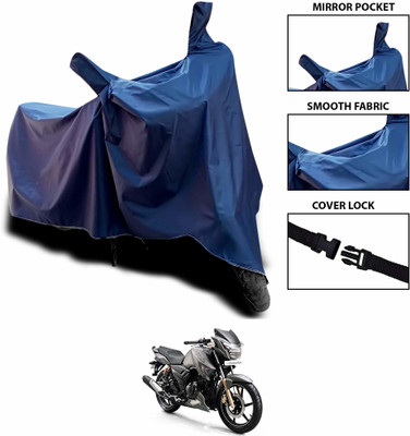 KEDIT Two Wheeler Cover for TVS(Apache RTR 200 4V, Blue)