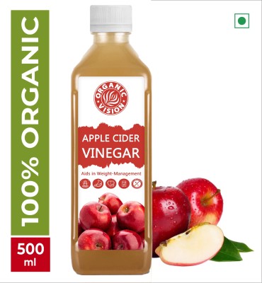 Organic Vision Apple Cider Vinegar with Mother, Unflavoured Vinegar Vinegar(500 ml)