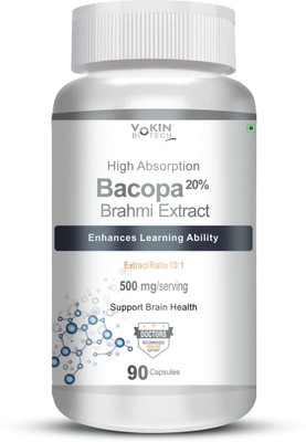 Vokin Biotech Bacopa Brahmi Extract 500mg Support Memory and Brain Health(90 Capsules)