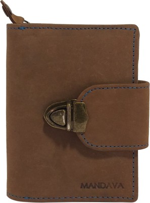 MANDAVA Women Casual, Evening/Party, Formal, Travel, Trendy Brown Genuine Leather Wallet(8 Card Slots)