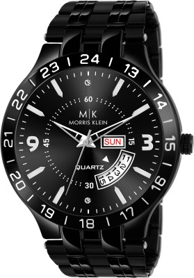 MORRIS KLEIN MK-1030 ORIGINAL BLACK PLATED DAY & DATE FUNCTIONING Analog Watch  - For Men