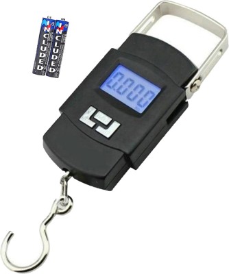 Kelo Travel Bag Weight Machine- 50Kg Portable Electronic Digital LCD Pocket Weighing Hanging Scale For Travel Luggage Weight Machine /85/KKac Weighing Scale(Black)